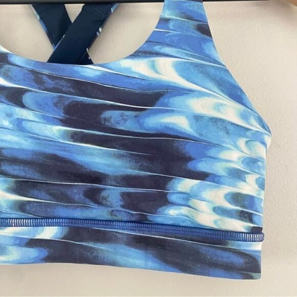 Lululemon Time to Sweat Sports Bra in Tidal Multi Blue 6 - Picture 3 of 8
